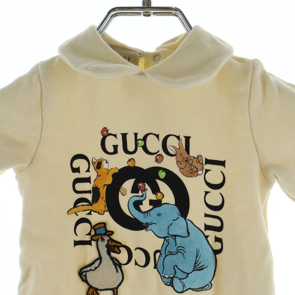 GUCCI(グッチ) アニマルプリント コットン 2ピース ロンパース アイボリー 600144 XJEZX レディース