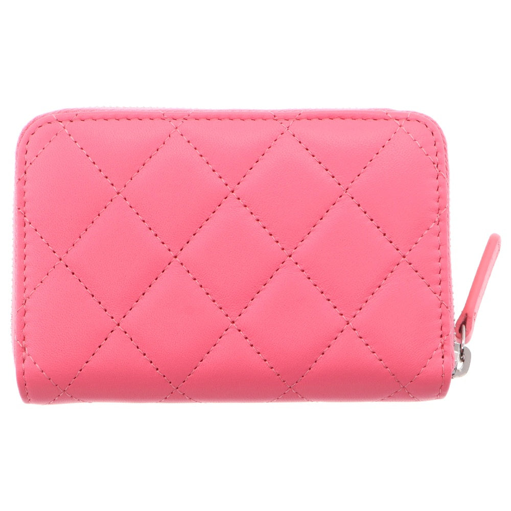 CHANEL(シャネル) ココマーク スターコインパース ピンク ラムスキン AP3728 コンパクトウォレット 財布 シルバー金具