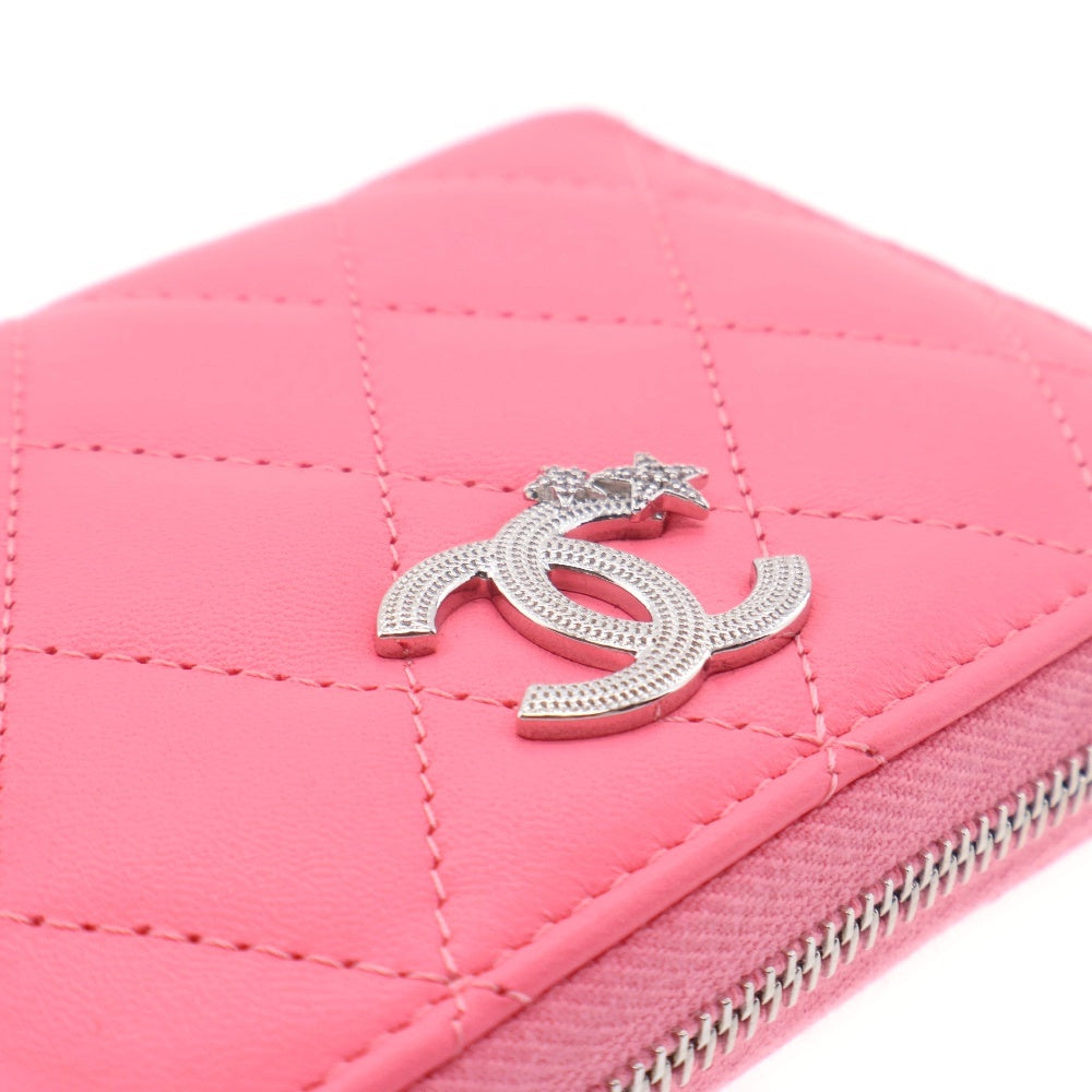 CHANEL(シャネル) ココマーク スターコインパース ピンク ラムスキン AP3728 コンパクトウォレット 財布 シルバー金具