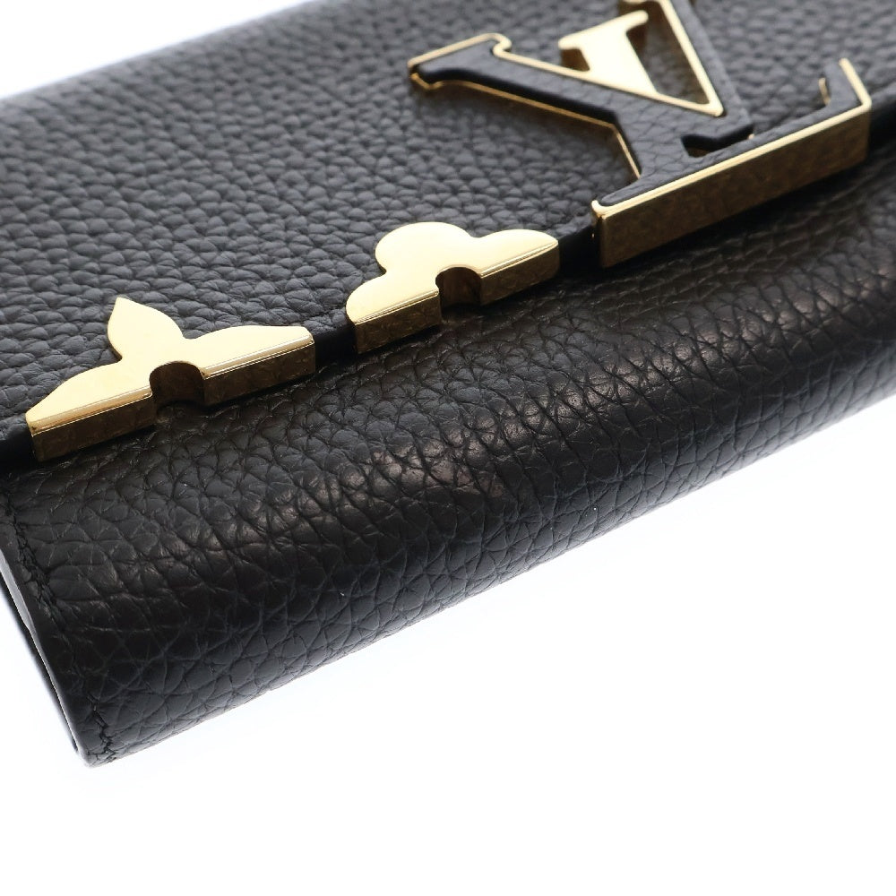 LOUIS VUITTON(ルイヴィトン) ポルトフォイユ カプシーヌ レザーロングウォレット 二つ折り財布 M64551 ブラック