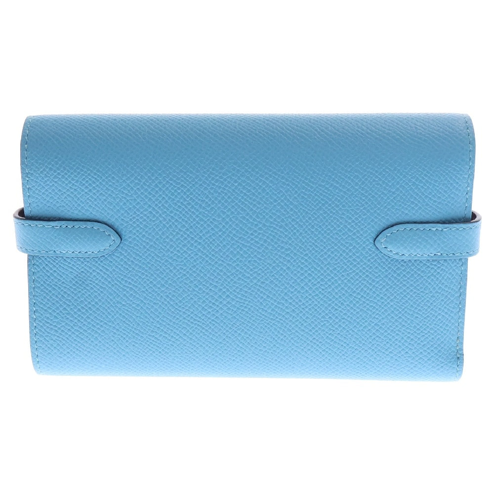 HERMES(エルメス) ケリーウォレット ミディアム エプソン D刻印 ロングウォレット ブルー