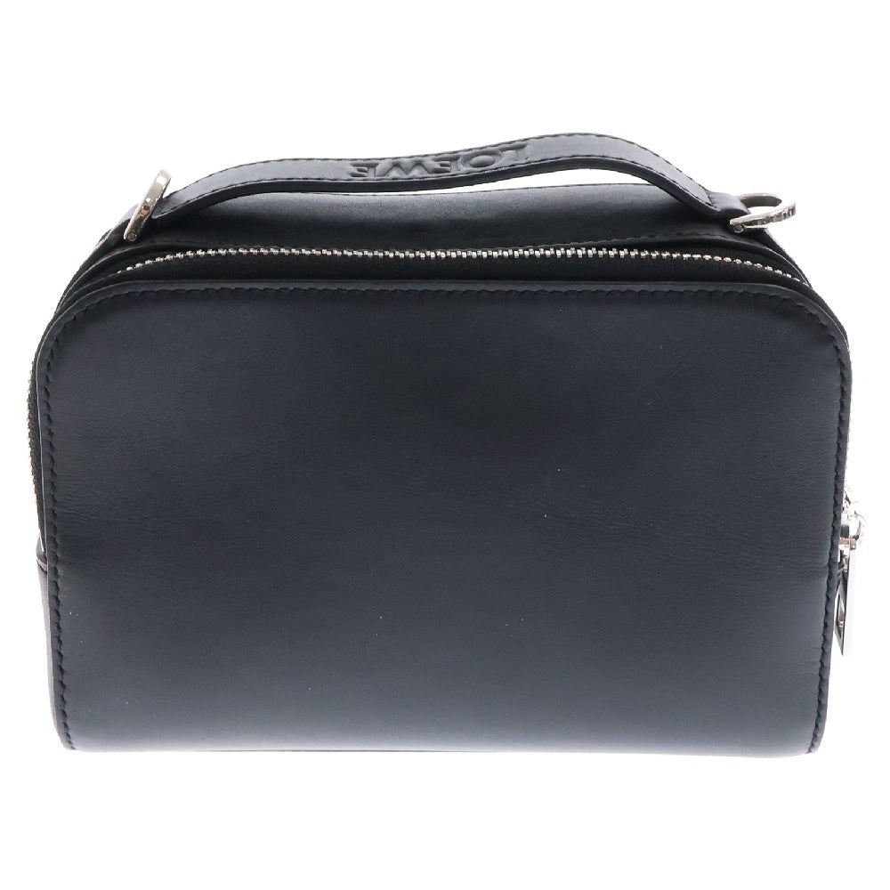 LOEWE(ロエベ) アナグラム カメラバッグ レザー ブラック シルバー金具 クロスボディ ショルダーバッグ 斜め掛けバッグ ミニバッグ
