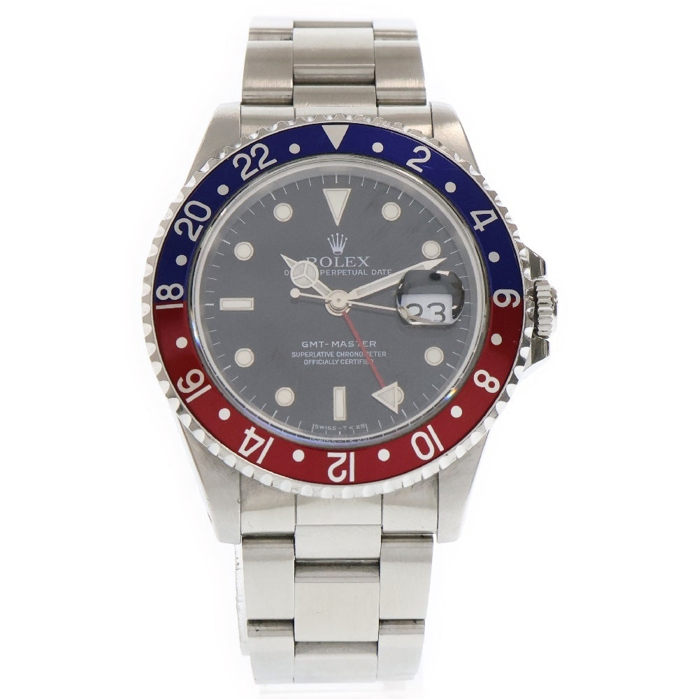ROLEX(ロレックス) GMTマスター 赤/青ベゼル 黒文字盤 ステンレス SS/AT 自動巻き 16700 メンズ 腕時計