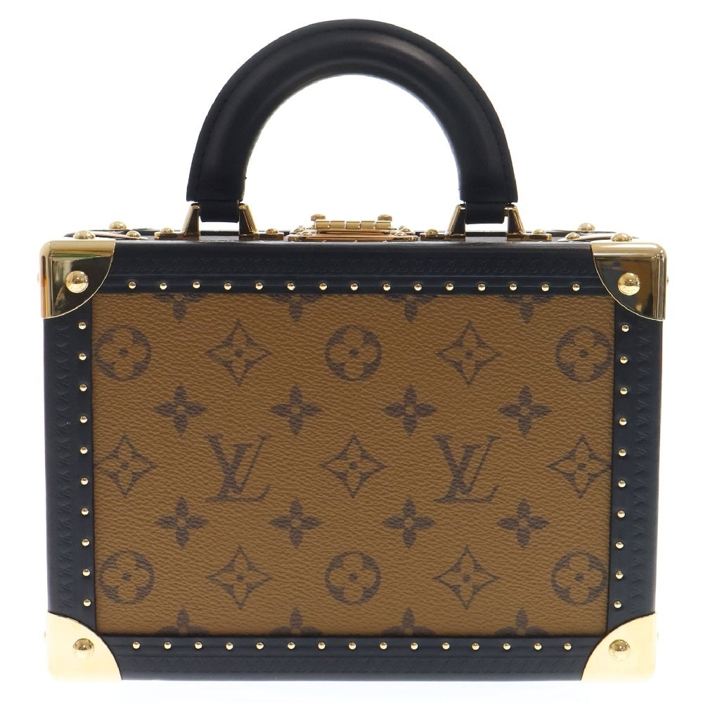 LOUIS VUITTON(ルイヴィトン) モノグラム・リバース プティット・ヴァリーズ ハンドバッグ ショルダーバッグ ブラウン×ブラック PVC×レザー M47164 ICタイプ