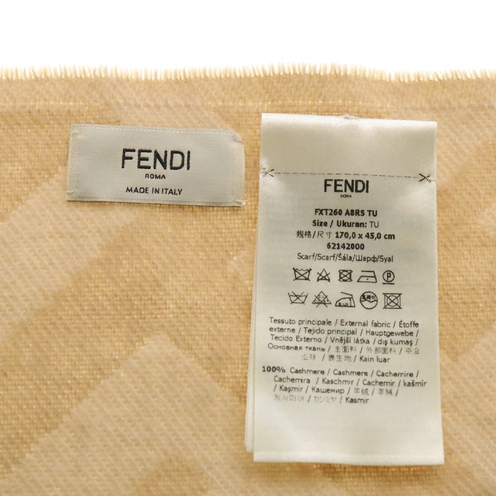 FENDI(フェンディ) FFマフラー ストール カシミヤ ベージュ FXT260A8RS