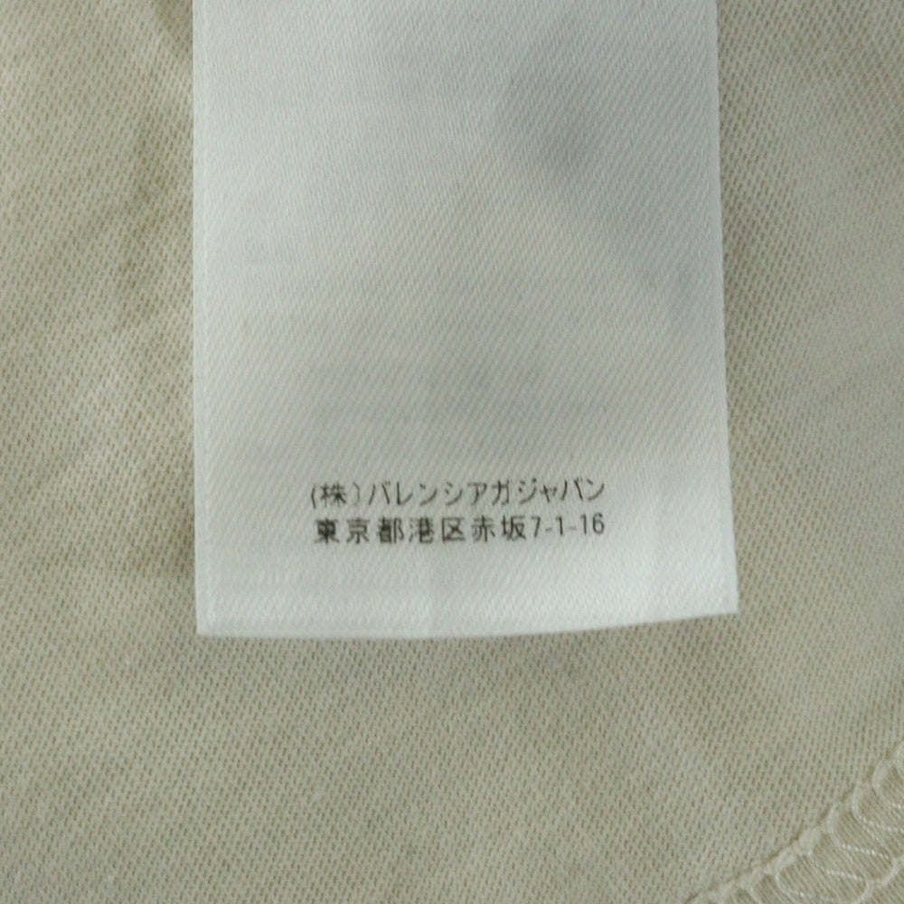 BALENCIAGA(バレンシアガ) 22SS バックロゴエンブロイダリーオーバーサイズTシャツ 半袖 ベージュ 681045 TLVH9