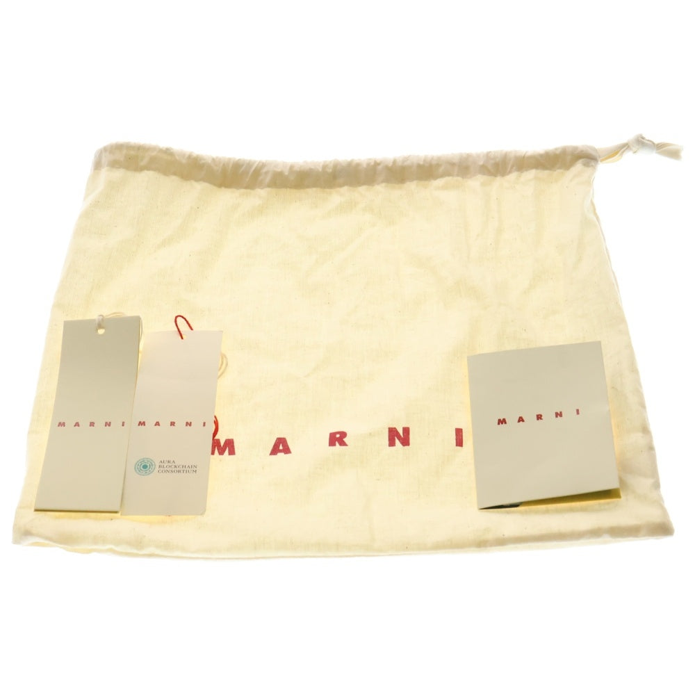 MARNI(マルニ) MUSEO MENDING CROSSBODY ミュゼオ メンディング クロスボディ ステッチロゴ レザー ショルダーバッグ ブラック SBMP0084U3