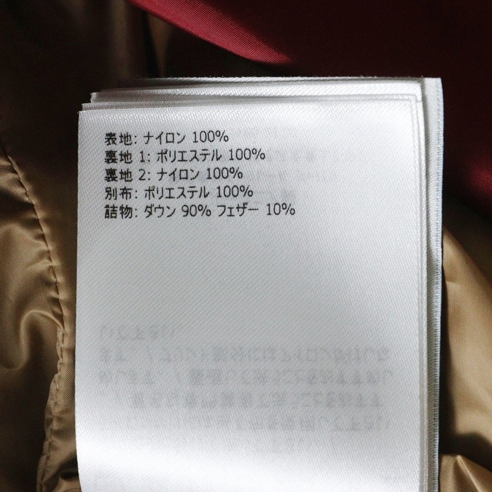 MONCLER(モンクレール) 21AW ×Palm Angels KAMAKOU パームエンジェルス ワッペンロゴ スウェード切り替え ジップアップ ダウンベスト レッド/ベージュ G209L1A00020 M1352