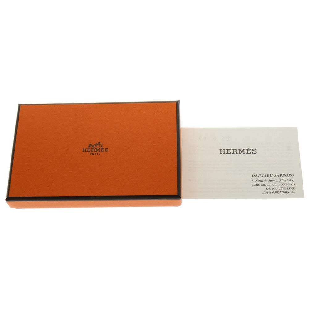 HERMES(エルメス) カルヴィ デュオ レザーカードケース コインケース エプソン W刻印 グレー