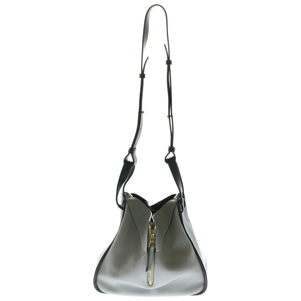 LOEWE(ロエベ) ハンモック スモール トリコロール 2WAYバッグ ハンドバッグ ショルダーバッグ グレー×ブルー×ブラック レザー ゴールド金具