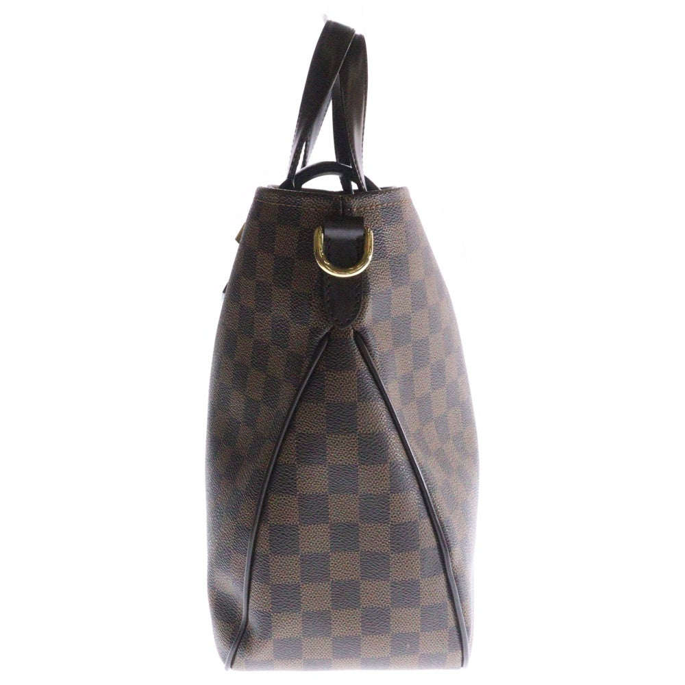 LOUIS VUITTON(ルイヴィトン) ダミエ カバ・ローズベリー ハンドバッグ トートバッグ ブラウン ゴールド金具 レザー×PVC N41177