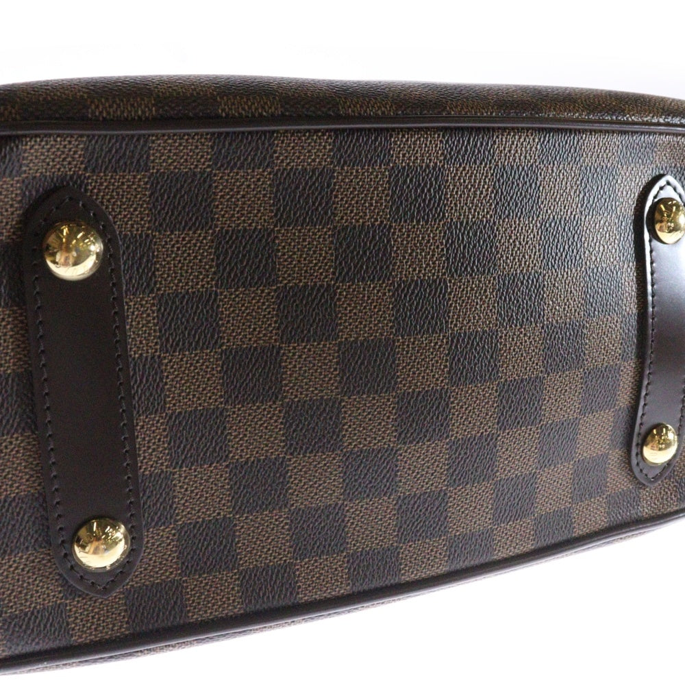 LOUIS VUITTON(ルイヴィトン) ダミエ カバ・ローズベリー ハンドバッグ トートバッグ ブラウン ゴールド金具 レザー×PVC N41177