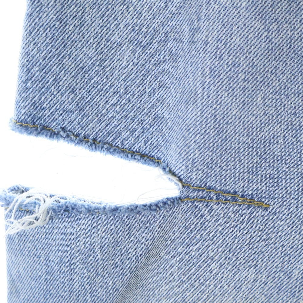 Maison Margiela 1(メゾンマルジェラ) 23SS スラッシュディテール ワイド ストレートデニムパンツ ジーンズ インディゴ レディース S51LA0051 S30513