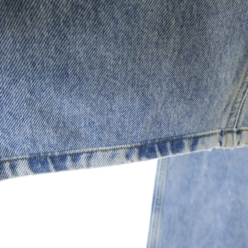 Maison Margiela 1(メゾンマルジェラ) 23SS スラッシュディテール ワイド ストレートデニムパンツ ジーンズ インディゴ レディース S51LA0051 S30513