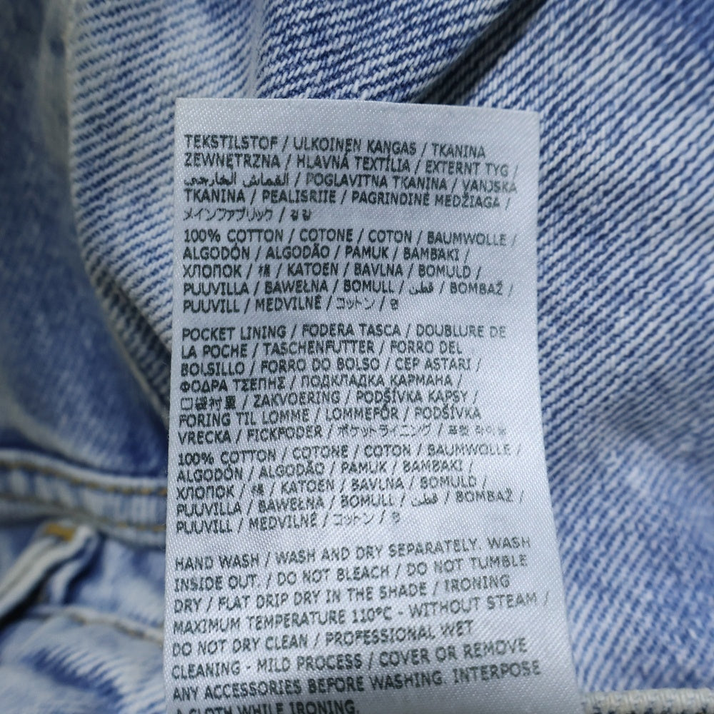 Maison Margiela 1(メゾンマルジェラ) 23SS スラッシュディテール ワイド ストレートデニムパンツ ジーンズ インディゴ レディース S51LA0051 S30513