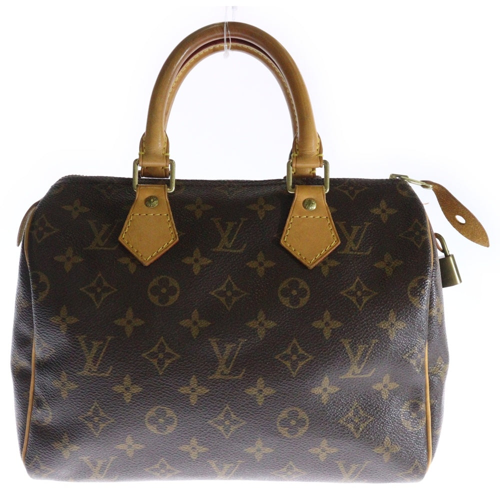 LOUIS VUITTON(ルイヴィトン) モノグラム スピーディー25 ミニボストンバッグ ハンドバッグ ブラウン ゴールド金具 レザー×PVC M41528
