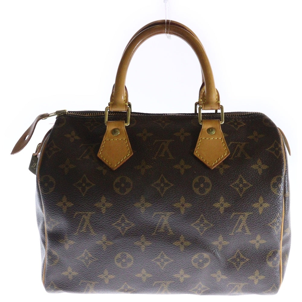LOUIS VUITTON(ルイヴィトン) モノグラム スピーディー25 ミニボストンバッグ ハンドバッグ ブラウン ゴールド金具 レザー×PVC M41528
