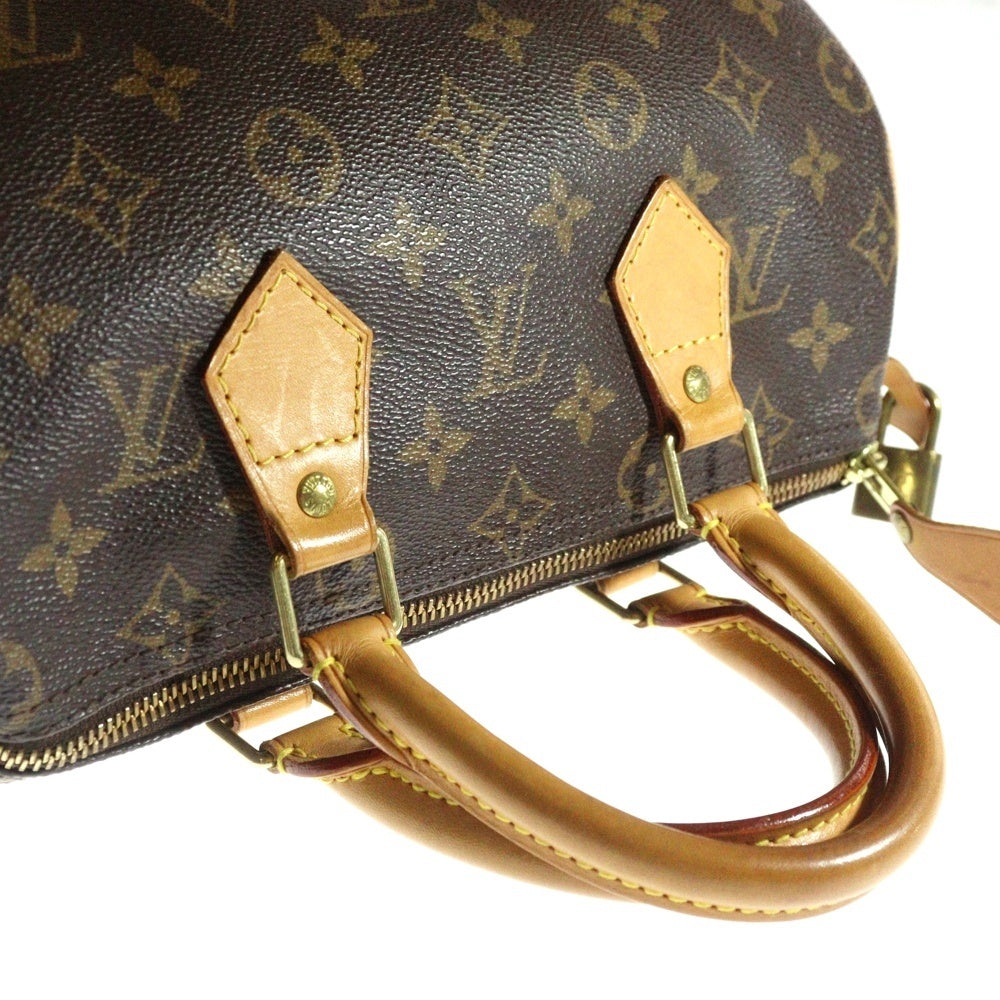 LOUIS VUITTON(ルイヴィトン) モノグラム スピーディー25 ミニボストンバッグ ハンドバッグ ブラウン ゴールド金具 レザー×PVC M41528