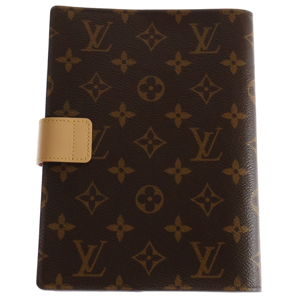LOUIS VUITTON(ルイヴィトン) モノグラム クヴェルテュール・カルネ ポール ケース ブラウン×レッド PVCレザー 手帳カバー RFID GI0238