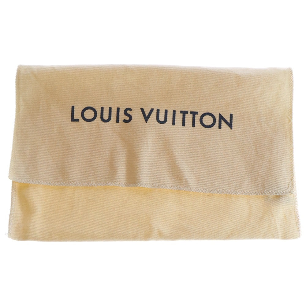 LOUIS VUITTON(ルイヴィトン) モノグラム クヴェルテュール・カルネ ポール ケース ブラウン×レッド PVCレザー 手帳カバー RFID GI0238