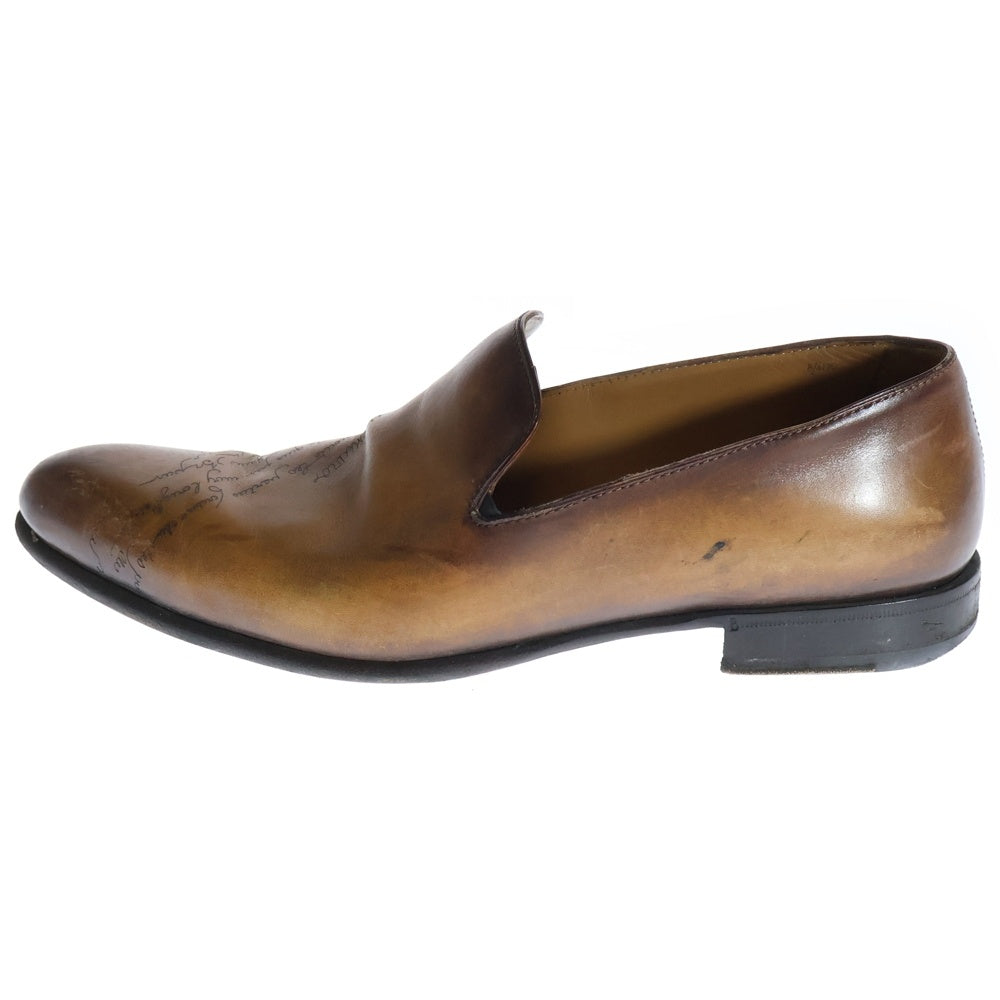 Berluti(ベルルッティ) カーシヴ カリグラフィ スクリット レザー ローカットシューズ ローファー ブラウン