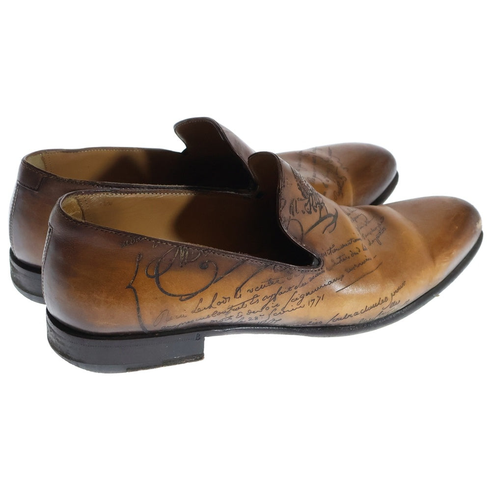 Berluti(ベルルッティ) カーシヴ カリグラフィ スクリット レザー ローカットシューズ ローファー ブラウン