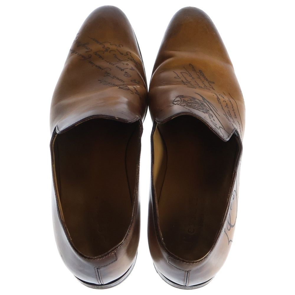 Berluti(ベルルッティ) カーシヴ カリグラフィ スクリット レザー ローカットシューズ ローファー ブラウン