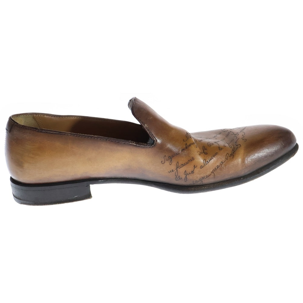 Berluti(ベルルッティ) カーシヴ カリグラフィ スクリット レザー ローカットシューズ ローファー ブラウン