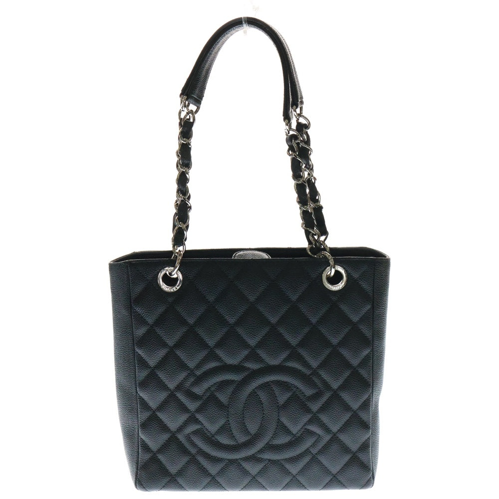 CHANEL(シャネル) マトラッセ チェーン トートバッグ キャビアスキン シルバー金具