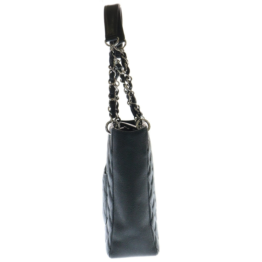 CHANEL(シャネル) マトラッセ チェーン トートバッグ キャビアスキン シルバー金具