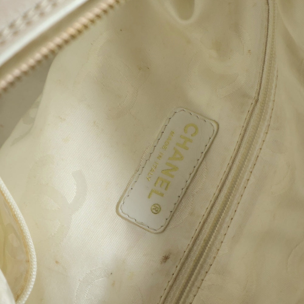 CHANEL(シャネル) ココマーク ワンショルダーバッグ ハンドバッグ ホワイト ゴールド金具 レザー