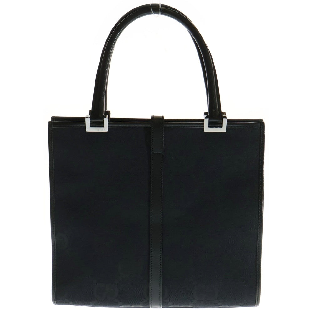 GUCCI(グッチ) GGキャンバス ジャッキー ハンドバッグ ミニトートバッグ ブラック シルバー金具 レザー 002・1065