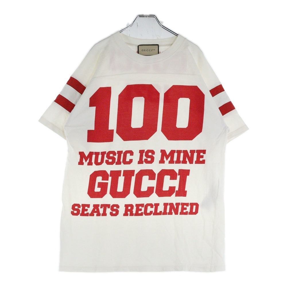 GUCCI(グッチ) 21SS 100th anniversary 100周年 アニバーサリー ロゴプリント クルーネック 半袖Tシャツ カットソー ホワイト 660744