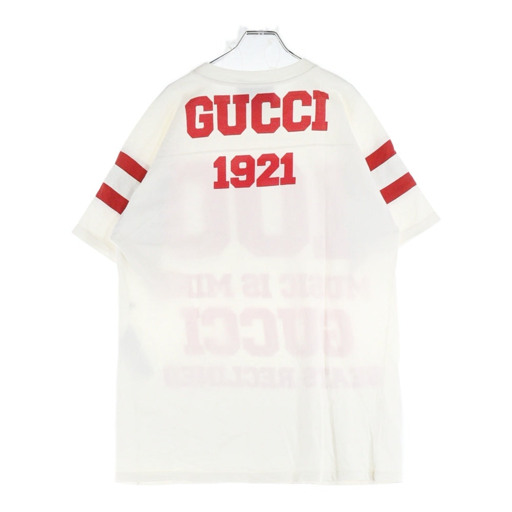 GUCCI(グッチ) 21SS 100th anniversary 100周年 アニバーサリー ロゴプリント クルーネック 半袖Tシャツ カットソー ホワイト 660744