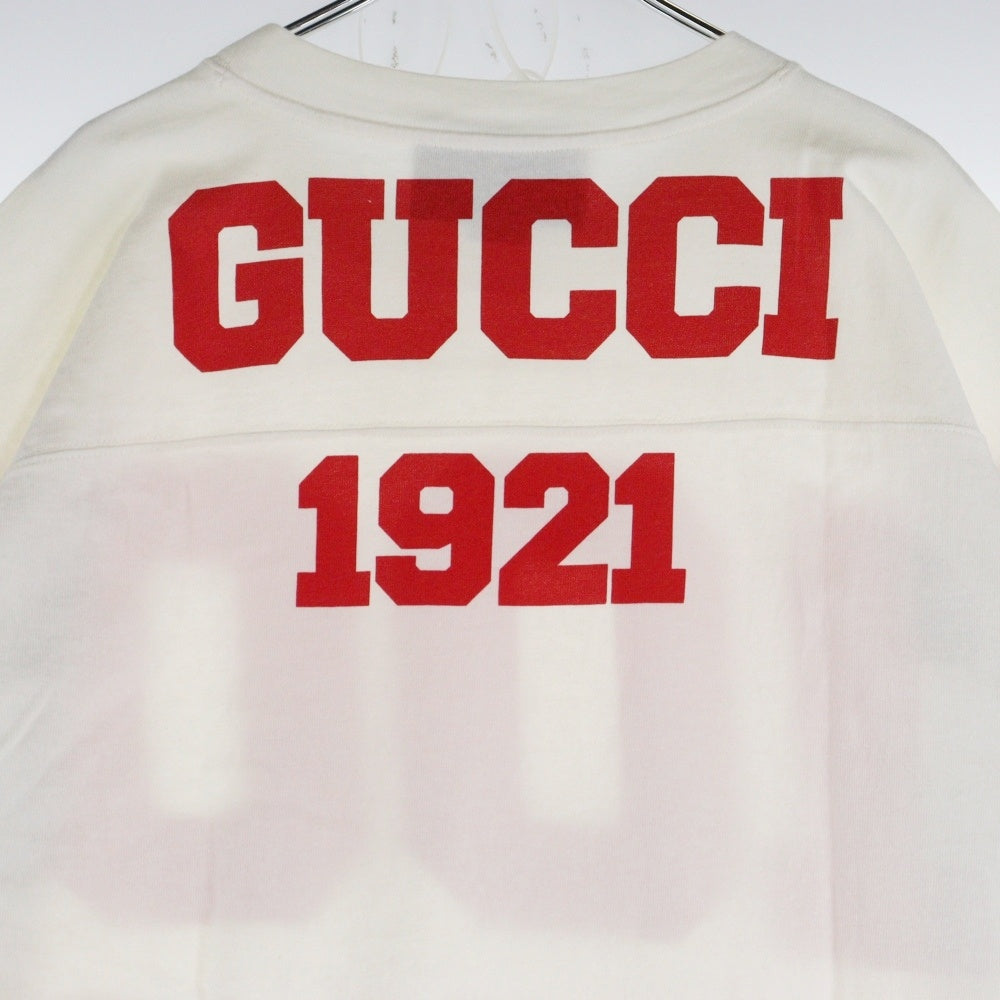 GUCCI(グッチ) 21SS 100th anniversary 100周年 アニバーサリー ロゴプリント クルーネック 半袖Tシャツ カットソー ホワイト 660744