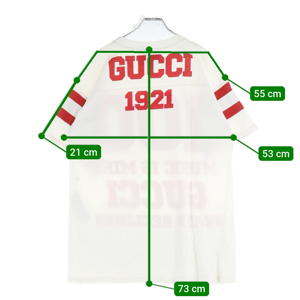 GUCCI(グッチ) 21SS 100th anniversary 100周年 アニバーサリー ロゴプリント クルーネック 半袖Tシャツ カットソー ホワイト 660744
