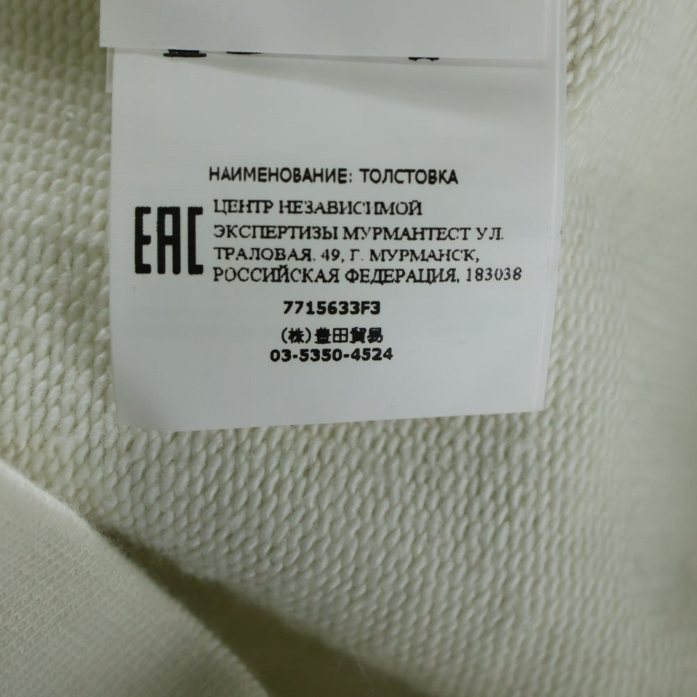 STONE ISLAND(ストーンアイランド) ワッペンロゴ クルーネック プルオーバースウェットトレーナー ホワイト/アイボリー 7715633F3