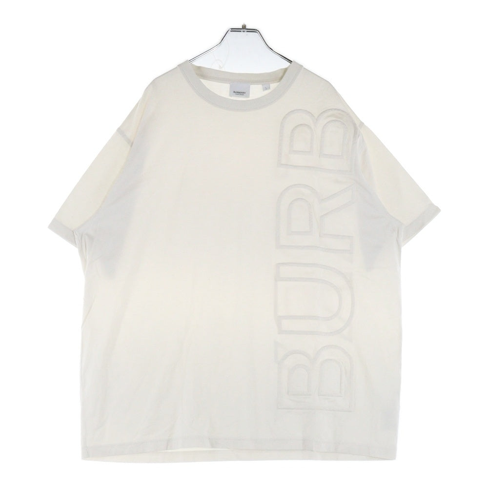 BURBERRY(バーバリー) 22SS エンボスロゴ オーバーサイズ半袖 Tシャツ 8050732 アイボリー