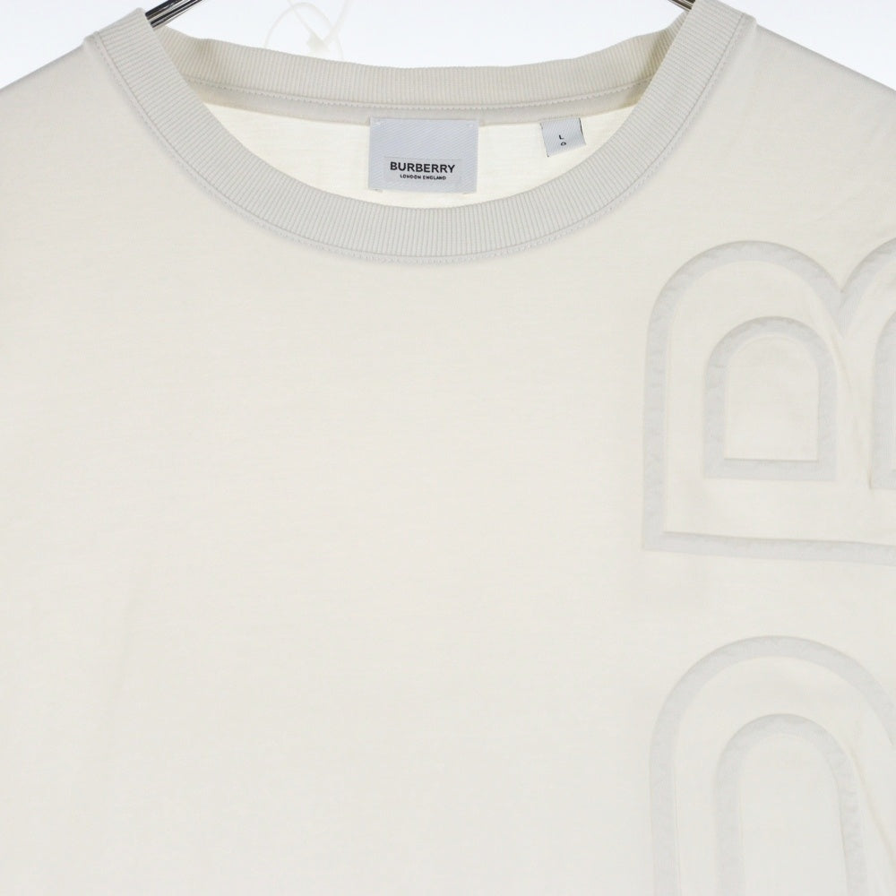 BURBERRY(バーバリー) 22SS エンボスロゴ オーバーサイズ半袖 Tシャツ 8050732 アイボリー