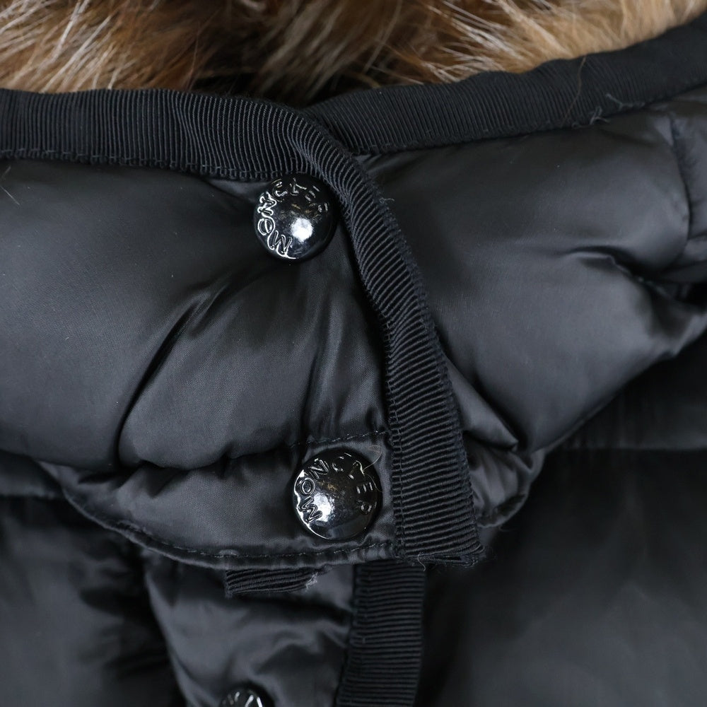 MONCLER(モンクレール) 21AW HERMIFUR エルミファー フーデッド ジップアップ ダウン ロング ジャケット コート ブラック レディース G20931C51601 53048