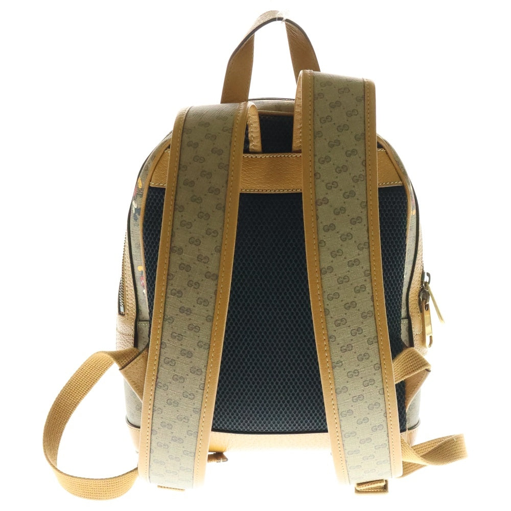 GUCCI(グッチ) グッチ×ミッキーコラボ バックパック リュックサック ゴールド金具 PVCレザー ブラウン 552884