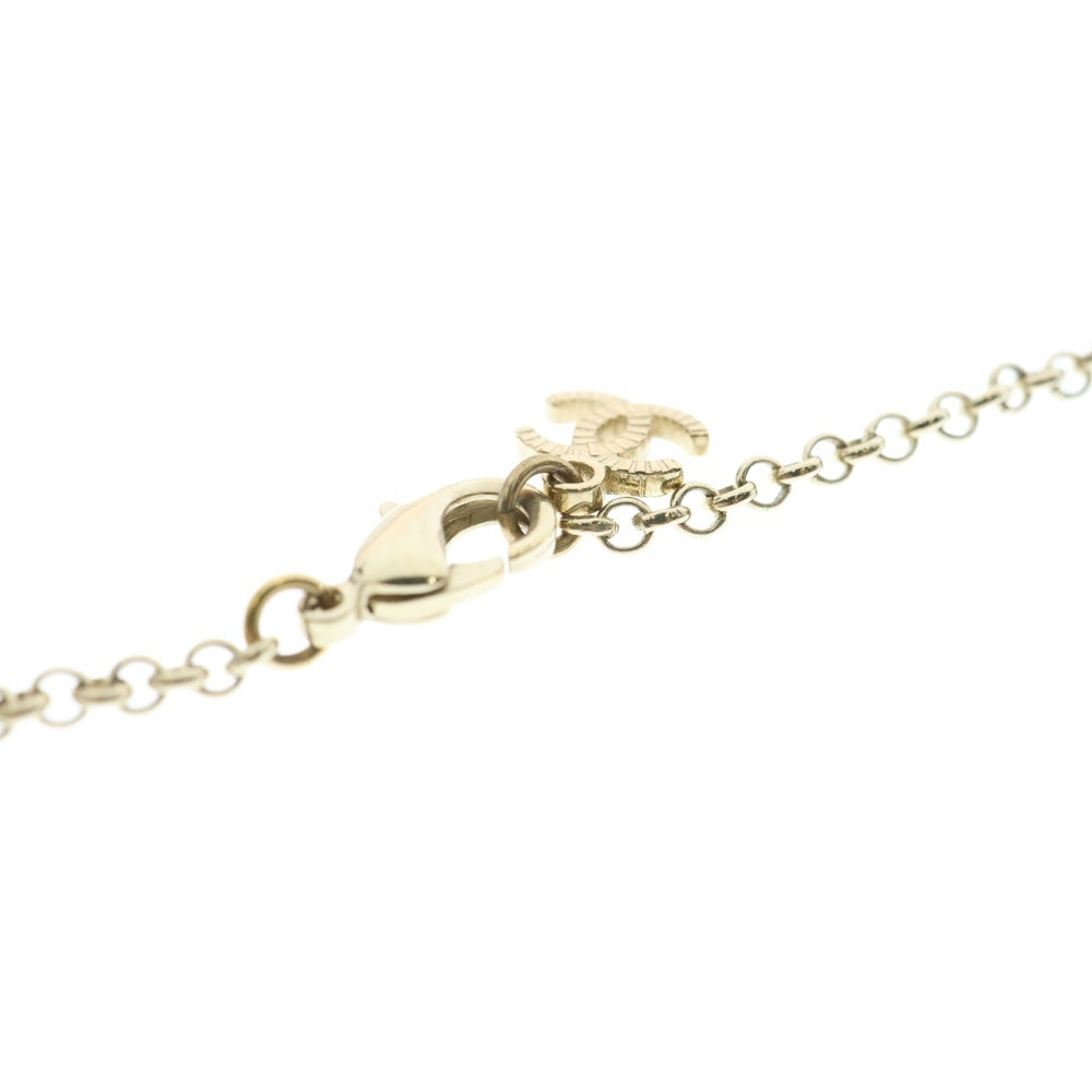 CHANEL(シャネル) ココマーク フラワーモチーフ ネックレス ペンダント チェーン ゴールド×ブラック A21C