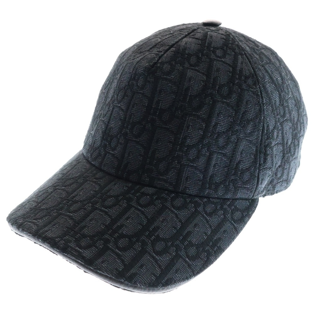 DIOR(ディオール) オブリーク コットンジャカード キャップ 帽子 ブラック M