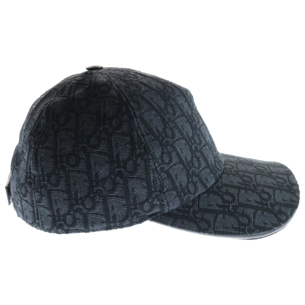 DIOR(ディオール) オブリーク コットンジャカード キャップ 帽子 ブラック M