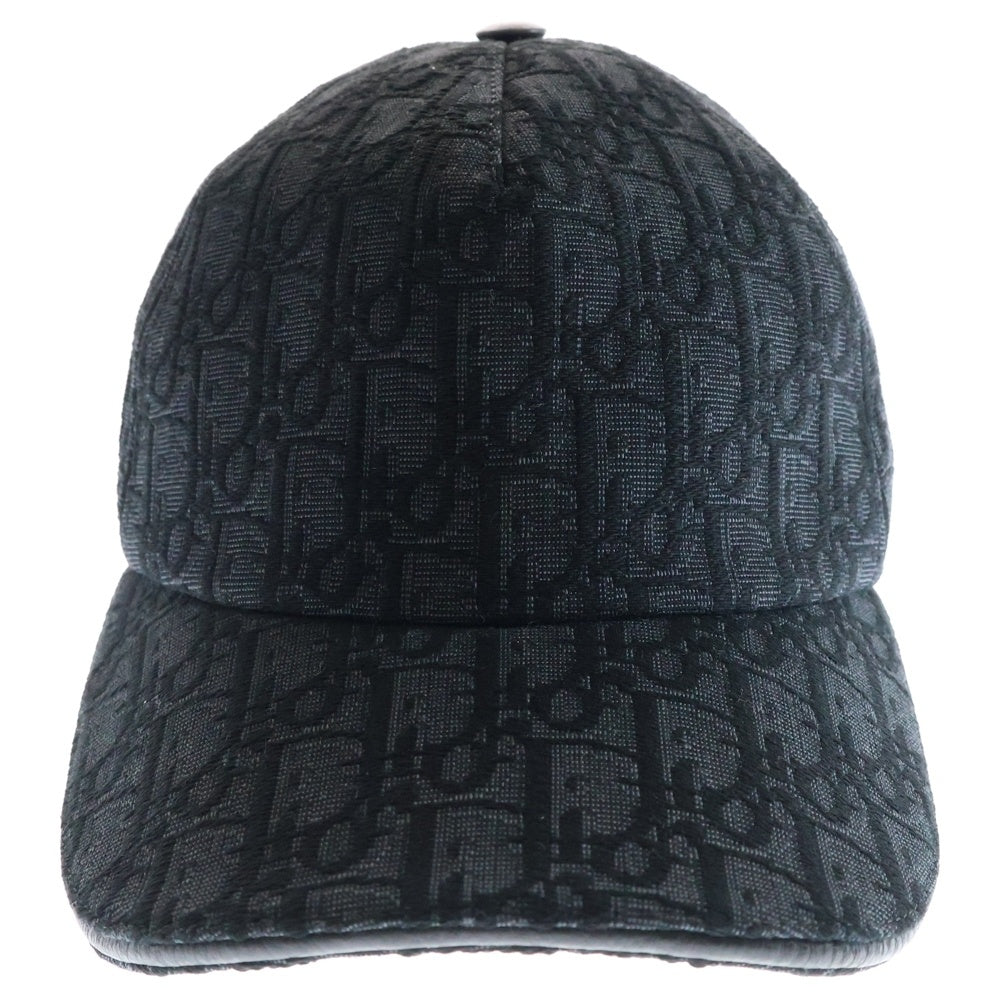 DIOR(ディオール) オブリーク コットンジャカード キャップ 帽子 ブラック M