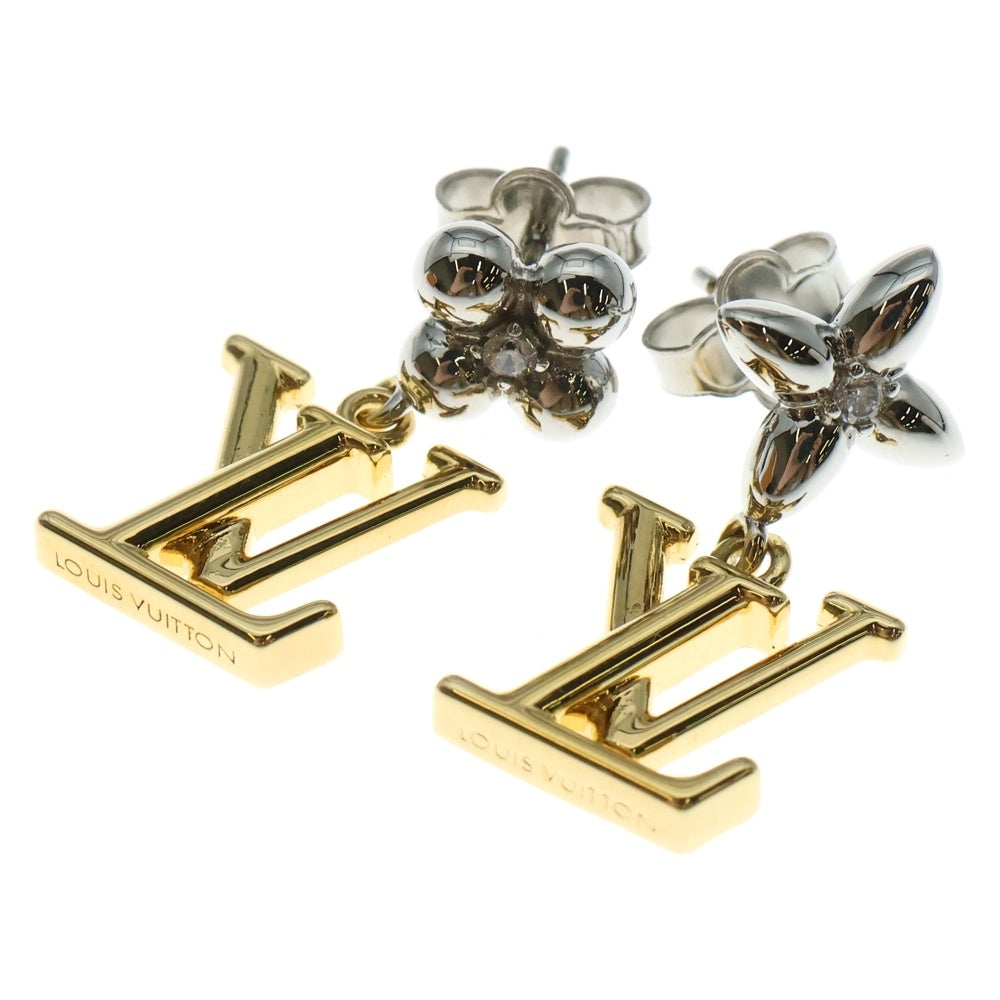 LOUIS VUITTON(ルイヴィトン) ピアス・パンダント LVアイコニックフラワー ピアス ゴールド×シルバー GP メタル M01287 アクセサリー レディース
