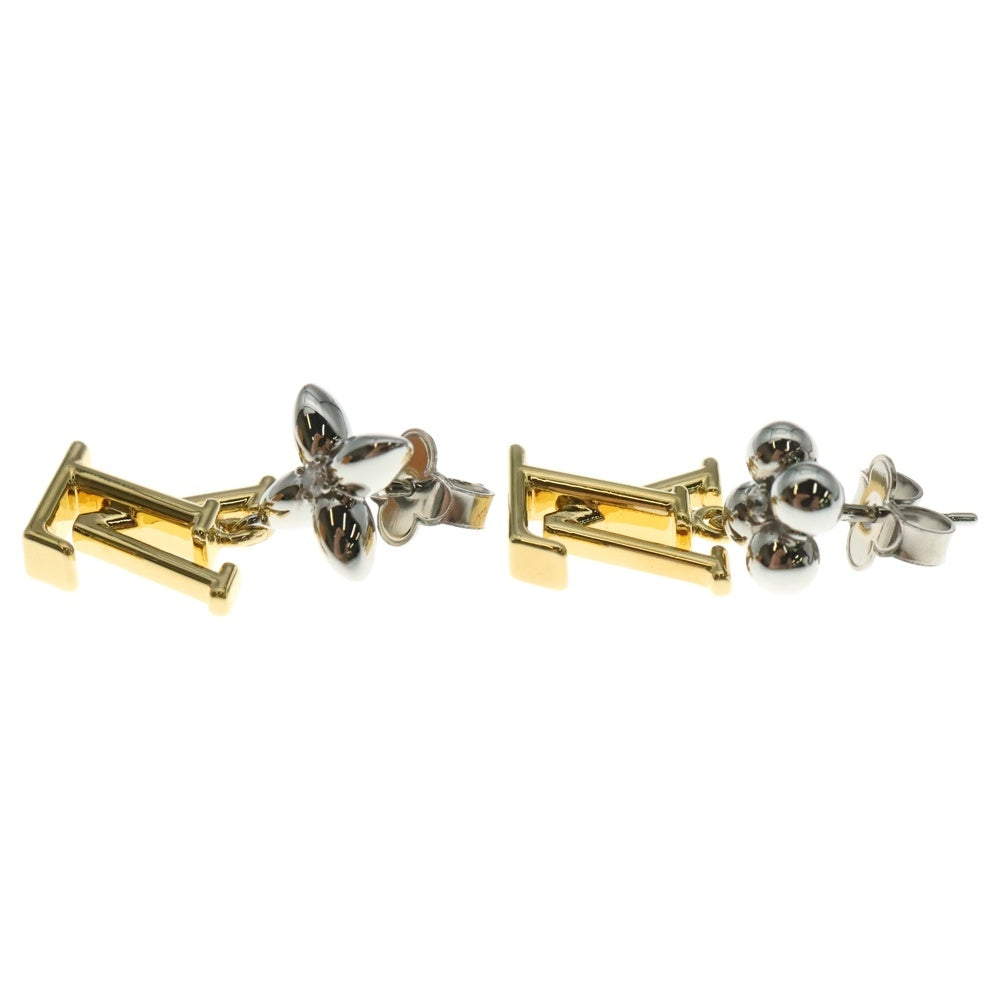 LOUIS VUITTON(ルイヴィトン) ピアス・パンダント LVアイコニックフラワー ピアス ゴールド×シルバー GP メタル M01287 アクセサリー レディース