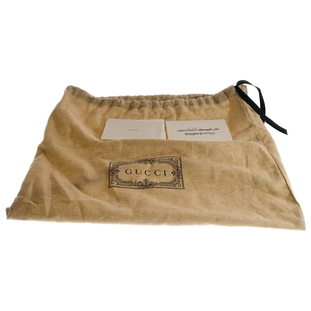 GUCCI(グッチ) GGマーモント レザー キルティング チェーン ショルダーバッグ ゴールド金具 ホワイト 739682