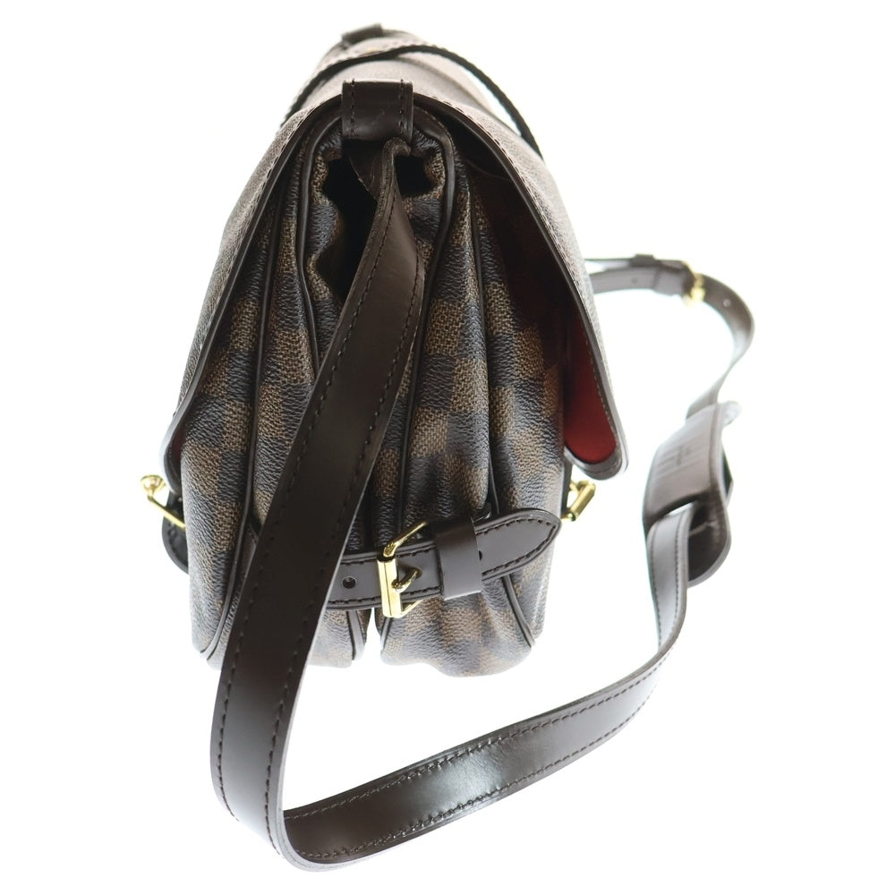 LOUIS VUITTON(ルイヴィトン) ソミュール30 ダミエ エベヌ PVC レザー ショルダーバッグ ゴールド金具 ブラウン N48081
