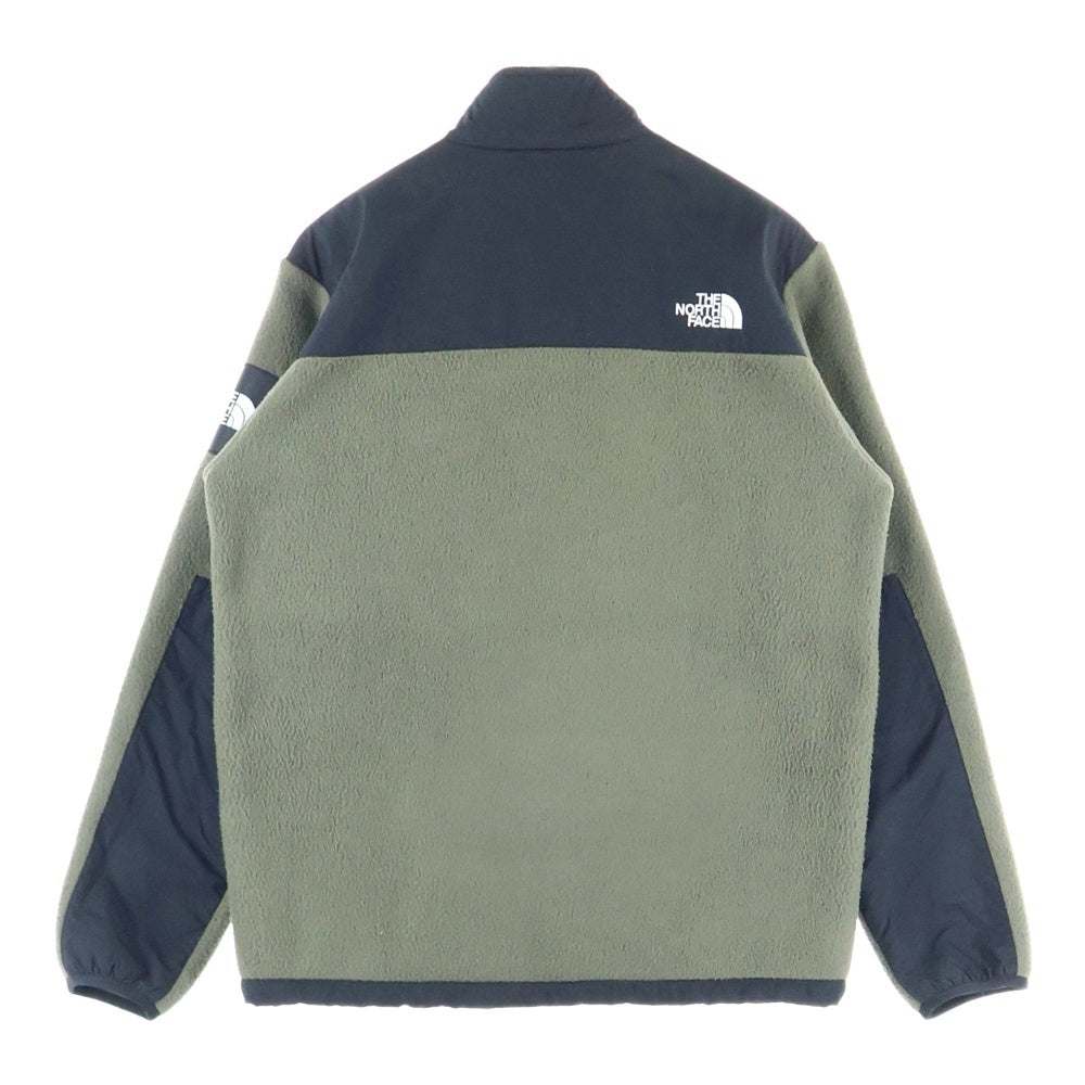 THE NORTH FACE(ザノースフェイス) DENALI JACKET ロゴパッチ付ナイロンフリースジャケット ブルゾン ブラック/カーキ NA72051